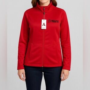 Antigua Red Utility Jacket with Embroidered Logo